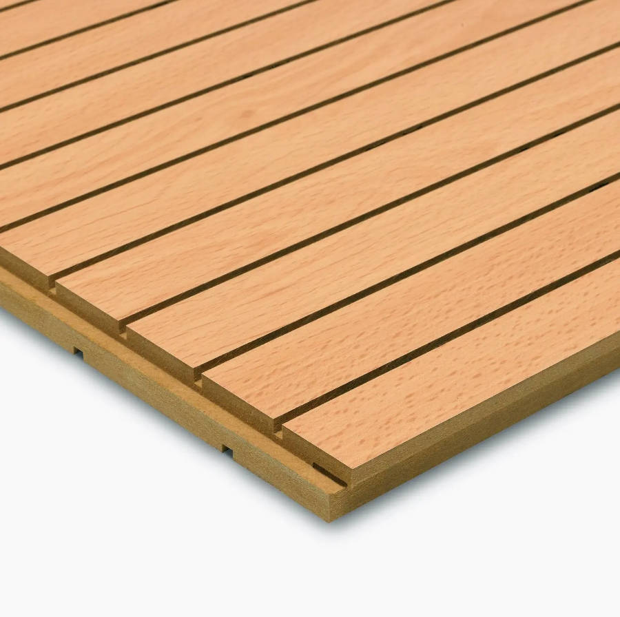 Wooden Grooved Acoustic Panel for Wall