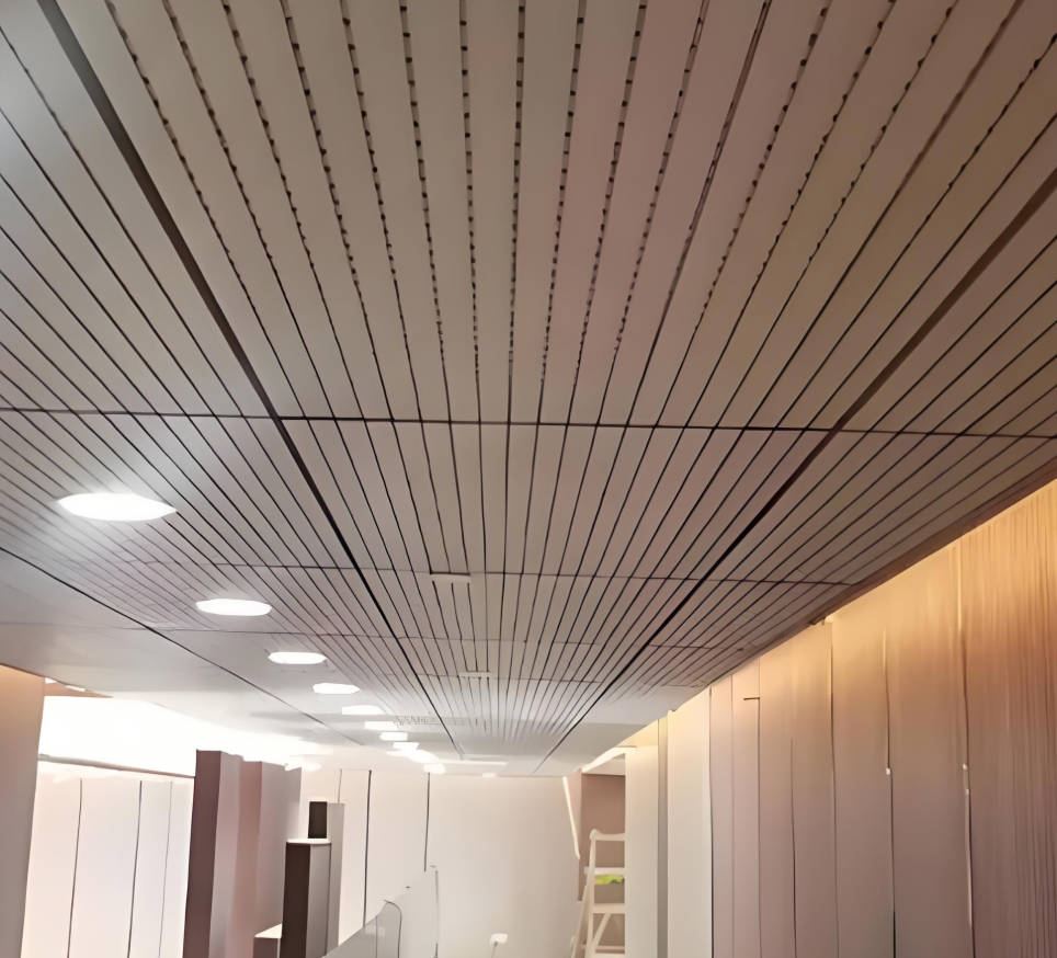 Grooved Wooden Acoustic Ceiling Panels